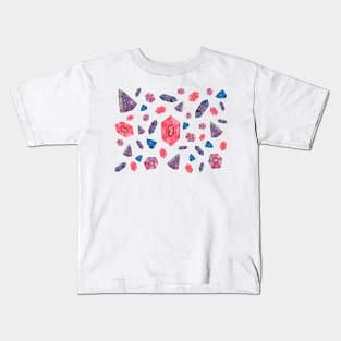 Pink gemstones pattern Kids T-Shirt